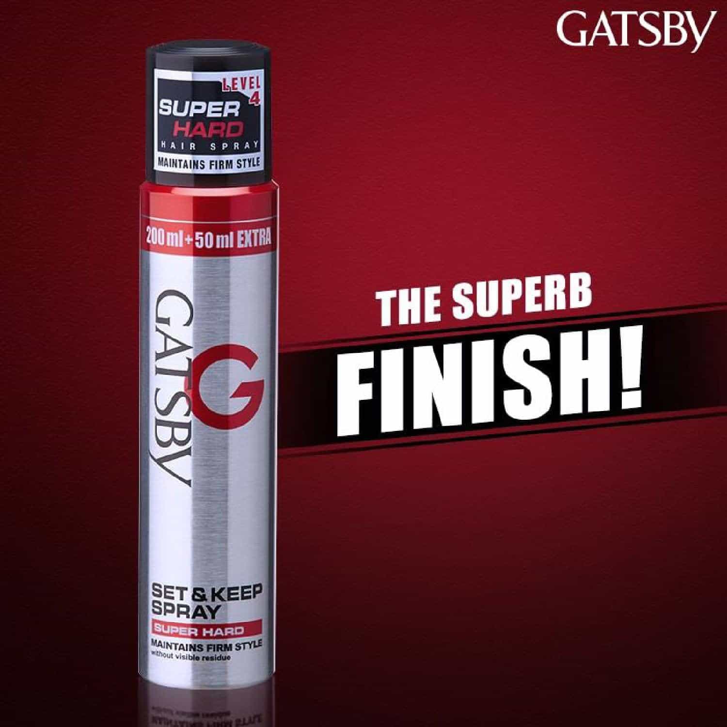 Gatsby Set & Keep Spray 250ml Super Hard (Silver) [1X6X12] 2
