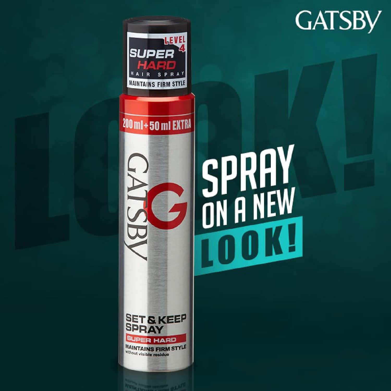 Gatsby Set & Keep Spray 250ml Super Hard (Silver) [1X6X12] view 3