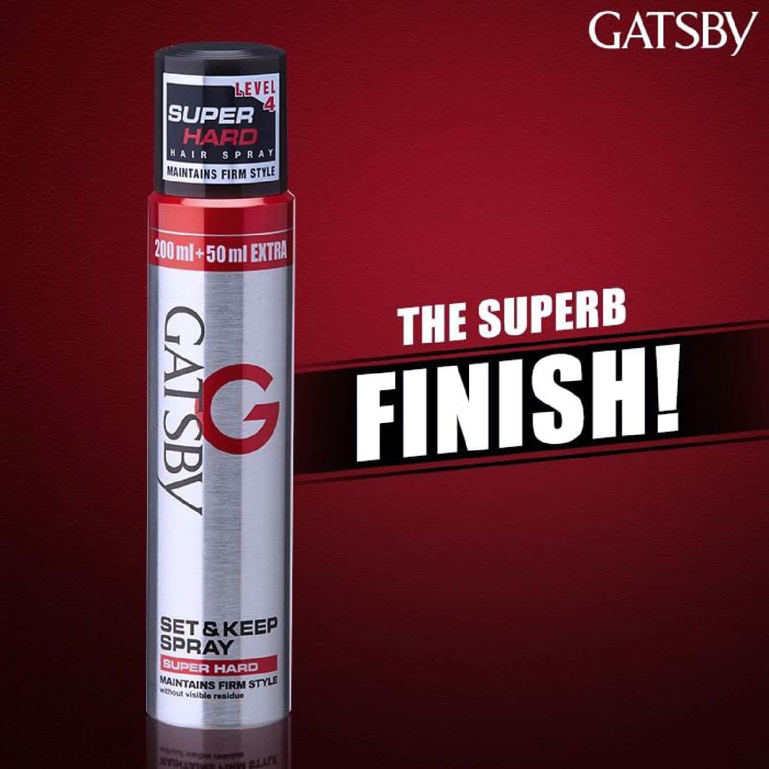 Gatsby Set & Keep Spray 250ml Super Hard (Silver) [1X6X12] view 2